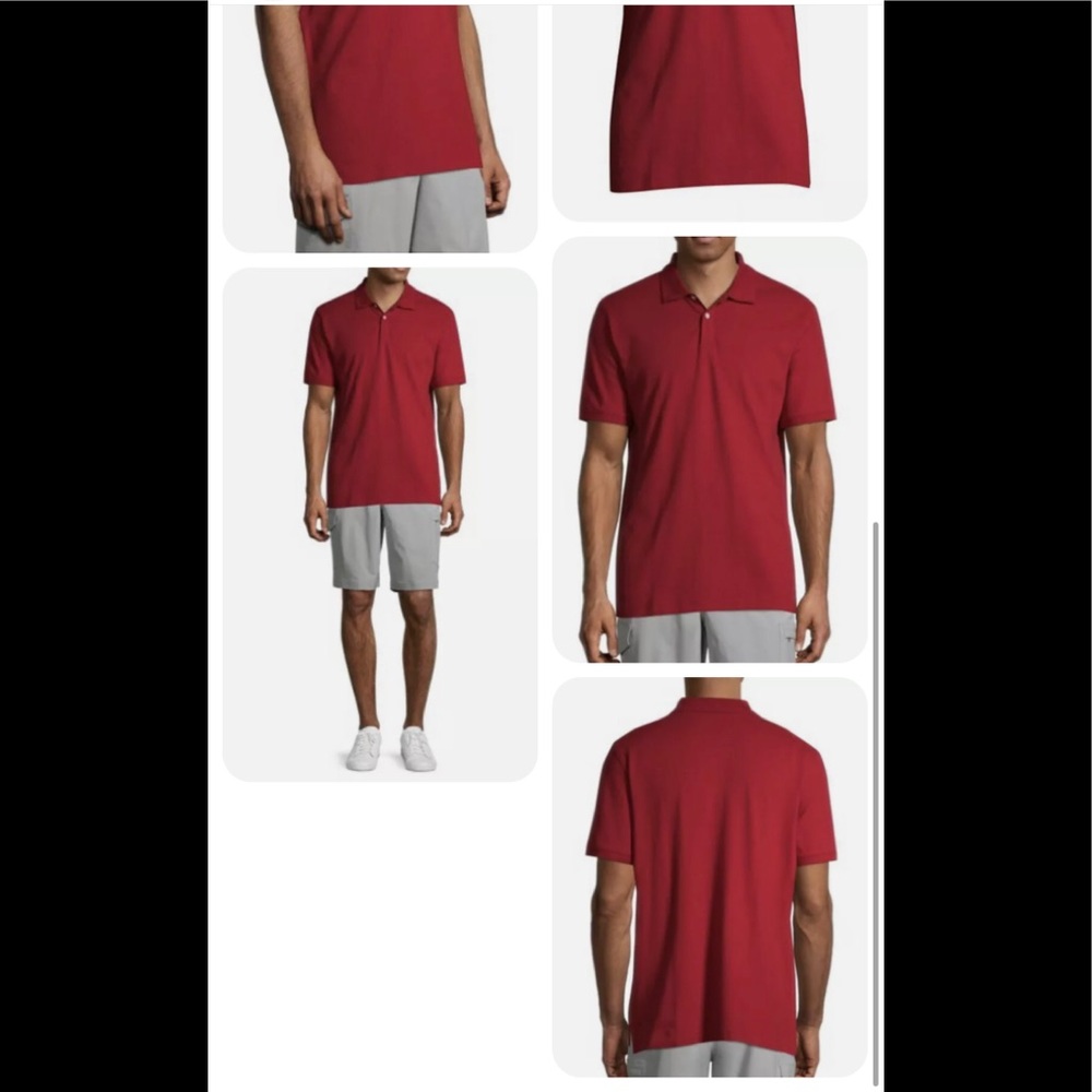 Mens George Polo Shirt Size 2XL 50-52 Short Sleeved Color Dark Red New